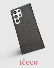 Load image into Gallery viewer, Black Saffiano Leather Samsung Galaxy Series Phone Case