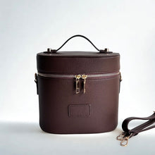 Load image into Gallery viewer, Oval Toiletry Bag - Espresso