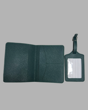 Load image into Gallery viewer, Heirloom Luggage Tag + Passport Holder Emerald
