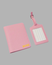 Load image into Gallery viewer, Heirloom Luggage Tag + Passport Holder Pink