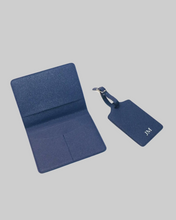 Load image into Gallery viewer, Heirloom Luggage Tag + Passport Holder Navy