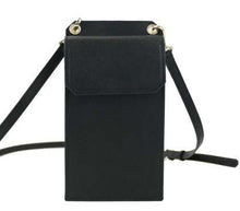 Load image into Gallery viewer, Obsidian Black Saffiano Leather Cross Body Bag