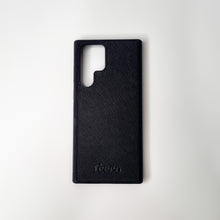 Load image into Gallery viewer, Black Saffiano Leather Phone Case