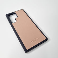 Load image into Gallery viewer, Taupe Saffiano Leather Phone Case
