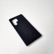 Load image into Gallery viewer, Black Saffiano Leather Phone Case
