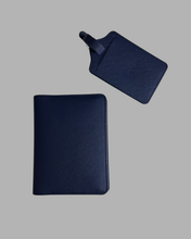 Load image into Gallery viewer, Heirloom Luggage Tag + Passport Holder Navy
