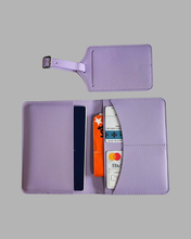 Load image into Gallery viewer, Heirloom Luggage Tag + Passport Holder Purple
