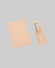 Load image into Gallery viewer, Eleanor Luggage Tag + Passport Holder Taupe
