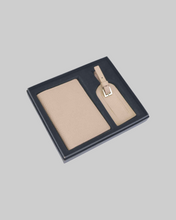 Load image into Gallery viewer, Eleanor Luggage Tag + Passport Holder Taupe
