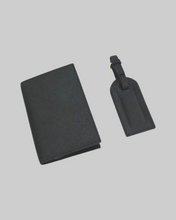 Load image into Gallery viewer, Eleanor Luggage Tag + Passport Holder Black
