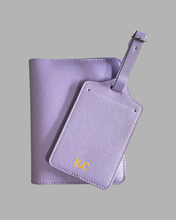 Load image into Gallery viewer, Heirloom Luggage Tag + Passport Holder Purple

