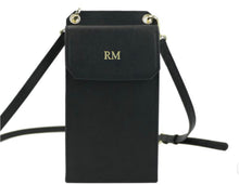 Load image into Gallery viewer, Obsidian Black Saffiano Leather Cross Body Bag
