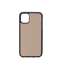 Load image into Gallery viewer, Nude PU Saffiano Leather iPhone 14 Pro Max Case
