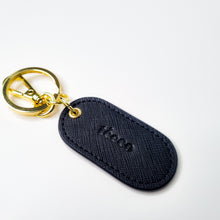 Load image into Gallery viewer, Oval Saffiano Keyring
