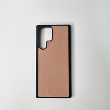 Load image into Gallery viewer, Taupe Saffiano Leather Phone Case
